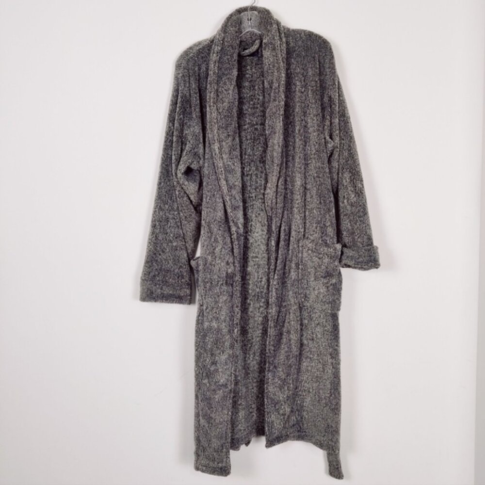 Denver Hayes Lounge Robe - One Size Sherpa Green Silver Loungewear Unisex